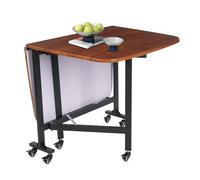 PromiseFly Table à manger pliable - 120 x 80 x 75 cm - Multifonction - Table de salle à manger mobile - Charge maximale : 100 kg - Table pliante pour jardin, balcon, chambre à coucher, salon, cuisine