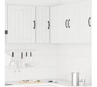 ""Promo 2026""1 pcs Armoire/Cabinet/Placard d'angle - SARAZYJ - meuble de cuisine - Fixation murale - Lucca blanc bois d'ingénierie -