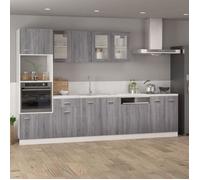 ""Promo 2026""1 pcs Armoire/Cabinet/Placard - SOLOMON - meuble de cuisine - Fixation murale - ""Lyon"" Gris Sonoma 39,5x31x60 cm Boi