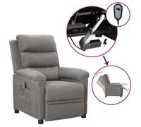 ""Promo 2026"" Fauteuil inclinable ,Charge 150kg,74x92x101,5 cm - Fauteuil Releveur Relax électrique Gris clair Tissu 8217