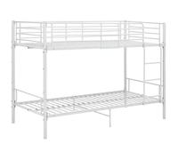 ""Promo 2026"" Lit double&lit adulte Cadre de Lit superposé - blanc métal 90x200cm 9135011