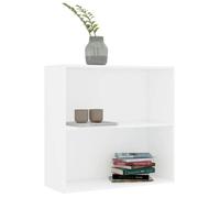""Promo 2026""Meuble de rangement - Blanc Bibliothèque - CLARENCE - Pour salon - blanc 80 x 30 x 76 5cm bois d'ingénierie - 5551445