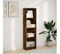""Promo 2026""Meuble de rangement - Brun Bibliothèque - CLARENCE - Pour salon - chêne fumé 40 x 24 x 143cm bois d'ingénierie - 8634534