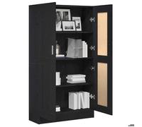 ""Promo 2026""Meuble de rangement - Noir Bibliothèque - CLARENCE - Pour salon - Chêne noir 82,5 x 30,5 x 150cm Bois d'ingénierie - 738