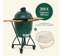 PROMO - Big Green Egg LARGE sur chariot + étagères OFFERTES