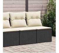 ""Promo été""Salon de jardin - SWEETY - Canapé de jardin - avec coussins 2 pcs - noir résine tressée acacia 55x62x69cm 8017968