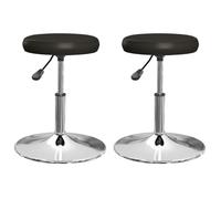 ""Promo février"" CHIC Chaises à manger, JILL, pour cuisine, Set de 2, noir similicuir 31x(39-53) cm CCC787