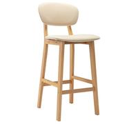 ""Promo février"" CHIC Chaises de bar, JILL, Tabourets HAUTE, Set de 2, crème tissu 45x47x92 cm CCC1362