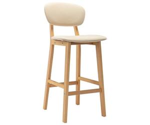 ""Promo février"" CHIC Chaises de bar, JILL, Tabourets HAUTE, Set de 2, crème tissu 45x47x92 cm CCC1362