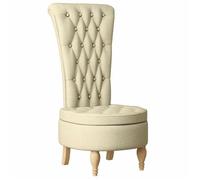 ""Promo février"" CHIC Fauteuil à pantoufle, JILL, 1 PLACE, Crème 56,5x70x110 cm tissu CCC3347