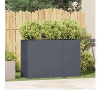 ""Promo“Jardinière Anthracite 120 x 40 x 80 cm en acier laminé à froid avec fond ouvert pour Jardin et Terrasse 784442