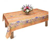 Promo Linge Nappe Provençale Rectangle Anti-Tâche 150x300cm Glycine Orange 100% Polyester