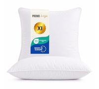 Promo Linge Oreiller Moelleux Premium - Enveloppe Microfibre Douce et Garnissage 100% Fibres Creuses Polyester - Confort Gonflant, Respirant et Durable (2, 65x65cm)