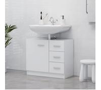 ""Promo""Meuble de salle de bain LMT - Armoire d'évier Blanc 63x30x54 cm Aggloméré 15,93Kg