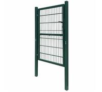 ""Promo“Portail de Clôture 2D (simple) carré Vert 100 x 120 cm en Acier avec poudre Réglable pour Jardin et Terrasse 609137