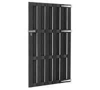 ""Promo“Portillon WPC Gris 100 x 180 cm avec Porte Verrouillable pour Jardin et Terrasse 817203