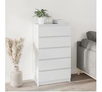 ""Promo""vidaXL Commode LMT - Armoire de chambre Blanc 60x36x103 cm Bois d'ingénierie 29,4Kg