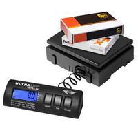 PROMOTION adaptateur secteur OFFERT d'une valeur de 6.5 euros/Balance postale idéale pour expédition pèse-lettres, pèse-colis performant 16kg x 2g BLACK