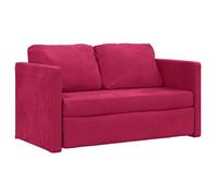 ""Promotion Avril""CANAPE CONVERTIBLE-SOFA SALON - Canapé-lit - Design ergonomique - 2 en 1 rouge bordeaux 122x204x55cm velours @53326