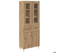""Promotion avril""*Haut Armoire/Vaisselier Haut - Armoire haute rectangulaire - 2 pcs Chêne artisanal - bois d'ingénierie_2096
