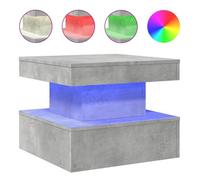 ""Promotion avril""*Table basse avec lumières LED,Table de salon, VIDAXL, gris béton 50x50x40 cm @5412932