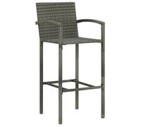 ""Promotion avril""*Tabourets de bar,YUYAN,Lot de 4, pour patio/extérieur, gris résine tressée,52x56x118cm 237366