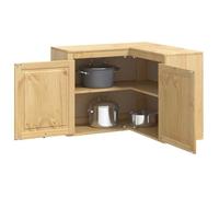 PROMOTION Cabinet de cuisine - VENTE-FLASH - Meuble étagère de rangement avec étagère avec porte Miel 80x80x60 cm Pin massif 257615