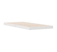 PROMOTION Cadre de lit au sol Lit 1 personnes - Blanc 90x210 cm - Bois de pin massif 33223 - BestMeuble