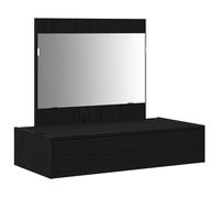 PROMOTION Coiffeuse Table de Cosmétique murale chêne noir 83x40x70 cm - Pour chambre 26923 - BestMeuble