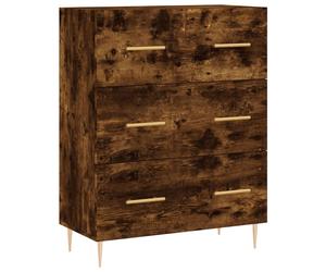 "Promotion d'hiver" Buffet chêne fumé 69,5x34x90 cm Bois composite - Commodes CC20370