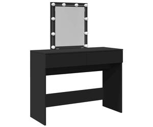 "Promotion d'hiver" Coiffeuse avec éclairage LED Noir 100x40x130 cm - Coiffeuses CC21513