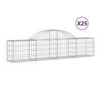 "Promotion d'hiver" Gabions avec arc surélevé 25 pcs 200x30x40/60 cm Fer galvanisé - Massifs CC6600
