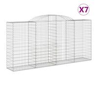 "Promotion d'hiver" Gabions avec arc surélevé 7 pcs 300x50x140/160cm Fer galvanisé - Massifs CC6662