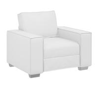 PROMOTION Fauteuil relax - Taille Standard - blanc 59 cm en simili cuir 25895 - BestMeuble
