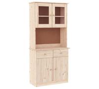 |Promotion Févr""Buffet debout - Armoire Vaisselier - Pour maison - ALTA 77x35x165 cm bois massif de pin |FR81111634