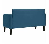 {Promotion January} Canapé droit fixe MODERNE Pour 1/2 personnes - Sofa Chambre/Appartement - causeuse bleu 109 cm velours &3_206824