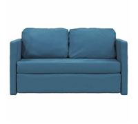""Promotion janvier"" Canapé-lit Convertible - CLARENCE - 2 en 1 - bleu 122x204x55 cm velours CC459