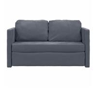 ""Promotion janvier"" Canapé-lit Convertible - CLARENCE - 2 en 1 - gris foncé 122x204x55 cm velours CC455