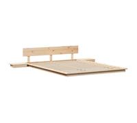 PROMOTION Lit 2 personnes - Cadre de lit - avec tables de nuit 140x200cm - Bois massif 48641 - BestMeuble