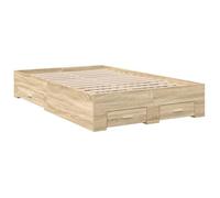 PROMOTION Lit 2 personnes - Cadre de lit Chêne Sonoma 140x200 cm Bois reconstitué 15252 - BestMeuble