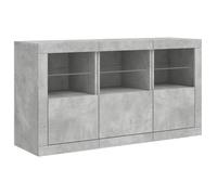 ""Promotion mai"" * Buffet bahut - Armoire de rangement - avec lumières LED gris béton 123x37x67 cm EU38873209061