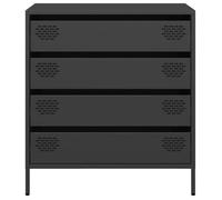 ""Promotion mai"" * Buffet bahut - Armoire de rangement - noir 68x39x73,5 cm acier laminé à froid EU4065851286