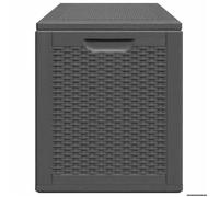 ""Promotion mars"" * COFFRE DE JARDIN - YUNYAN - Boîte de rangement de jardin - MEUBLE JARDIN - 180 L Noir PP Rotin _4764148
