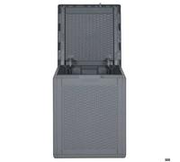 ""Promotion mars"" * COFFRE DE JARDIN - YUNYAN - Boîte de rangement de jardin - MEUBLE JARDIN - gris PP rotin 90 L _6548882