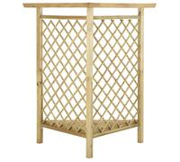""Promotion mars"" * Pergola d'angle à appentis - YUYUE - Meuble d’extérieur - Tonnelle/Arche - avec banc 166x81x174 cm Bois de pin im