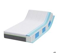 PROMOTION Matelas pour Lit 1 personnes - Meuble de chambre - Blanc et Gris 90x190 cm Ressort ensaché 481566