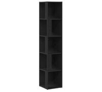 PROMOTION Meuble d'angle Noir Chêne 33x33x164,5 cm - Bois d'ingénierie 49714 - BestMeuble