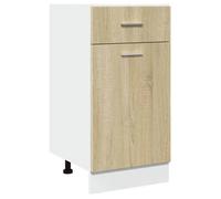 Promotion Noël）Élément Bas de Cuisine - Porte pratique - Armoire à tiroirs inférieure ""Lyon"" Chêne Sonoma 40x46x81,5cm - bois d'ing