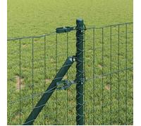 PROMOTION Poteau de clôture. 12 pcs Vert 100 cm Acier peint par poudre 877077