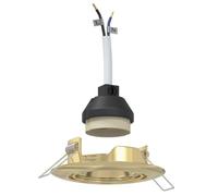 PROMOTION Spots encastrés - 6 pcs Ronds GU10 Or Ø90 mm Acier 95540 - BestMeuble